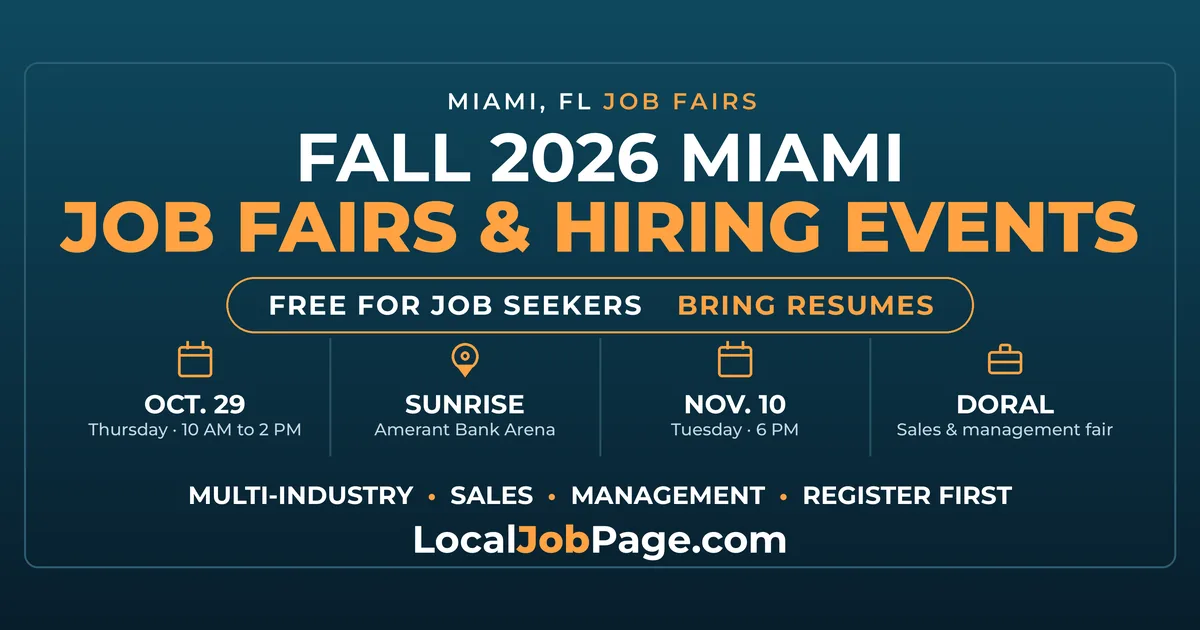 Fall 2026 Miami Job Fairs & Hiring Events: Your Complete Guide